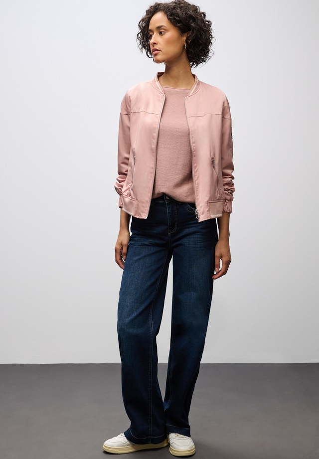 STREET ONE Langarmshirt aus softem Materialmix
