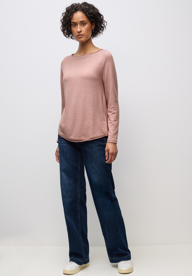 STREET ONE Langarmshirt aus softem Materialmix