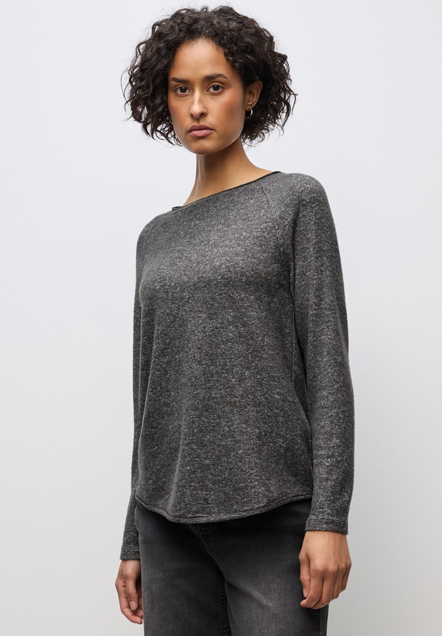 STREET ONE Langarmshirt aus softem Materialmix