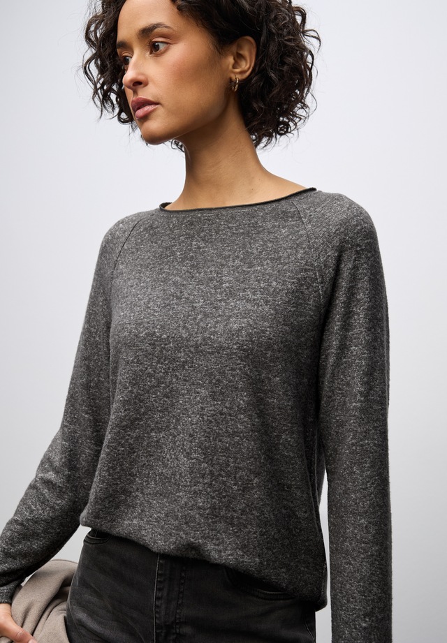 STREET ONE Langarmshirt aus softem Materialmix