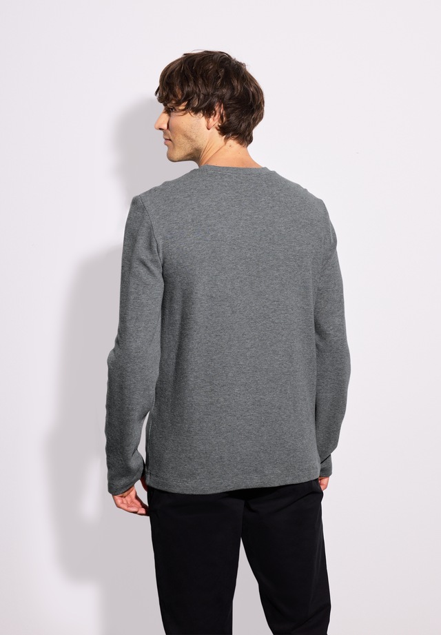 STREET ONE MEN Langarmshirt aus reiner Baumwolle