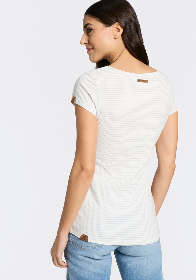 Ragwear Kurzarmshirt »MINT STRIPES O« in dezent gestreifter Optik mit Markenschriftzug am Ausschnitt