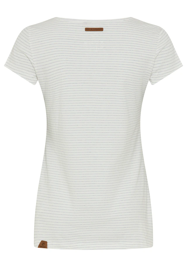 Ragwear Kurzarmshirt »MINT STRIPES O« in dezent gestreifter Optik mit Markenschriftzug am Ausschnitt