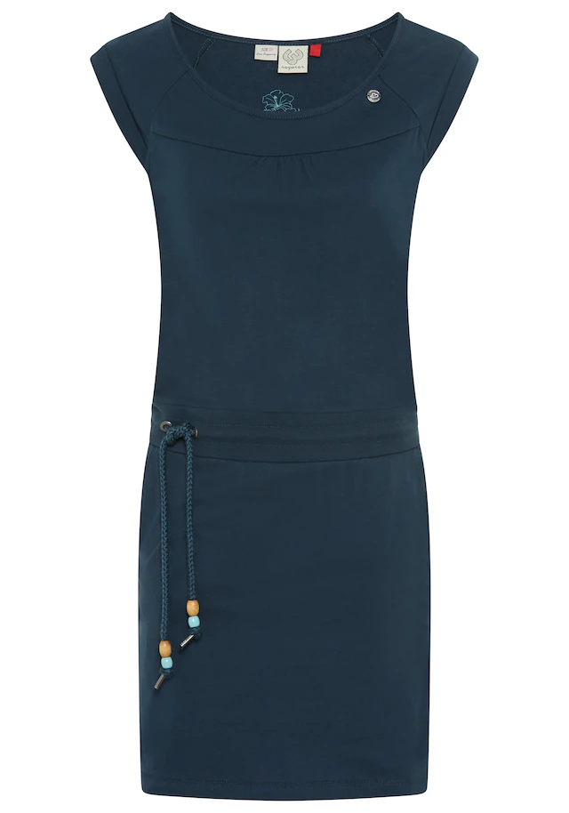 Ragwear Minikleid »PENELOPE UNI O« mit Kordelzug und Zierknopf