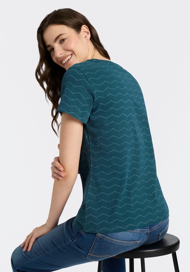 Ragwear Kurzarmshirt »MINTTA ZIG ZAG O« in Zick-Zack-Optik mit Markenschriftzug am Ausschnitt