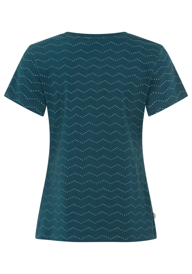 Ragwear Kurzarmshirt »MINTTA ZIG ZAG O« in Zick-Zack-Optik mit Markenschriftzug am Ausschnitt
