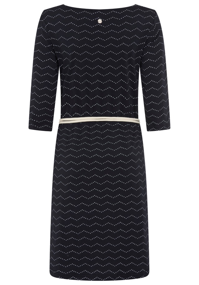Ragwear Jerseykleid »LILITHA ZIG ZAG O« mit Taillen-Bindegürtel