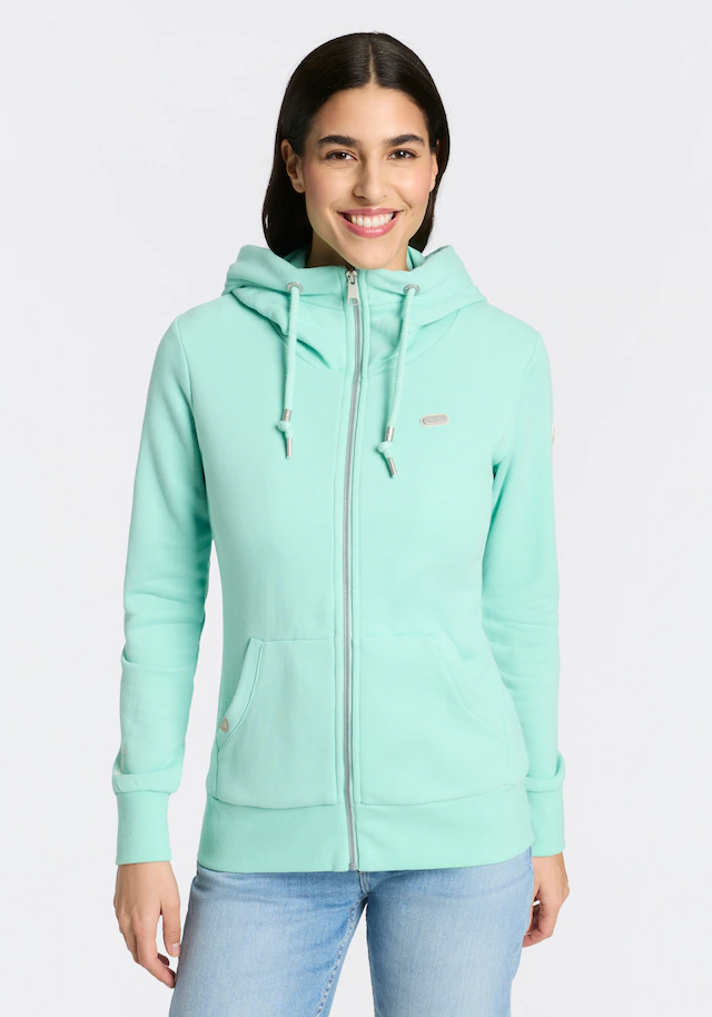 Ragwear Kapuzensweatjacke »NESKIA ZIP A O« mit Kordelzug und Logo am Ärmel