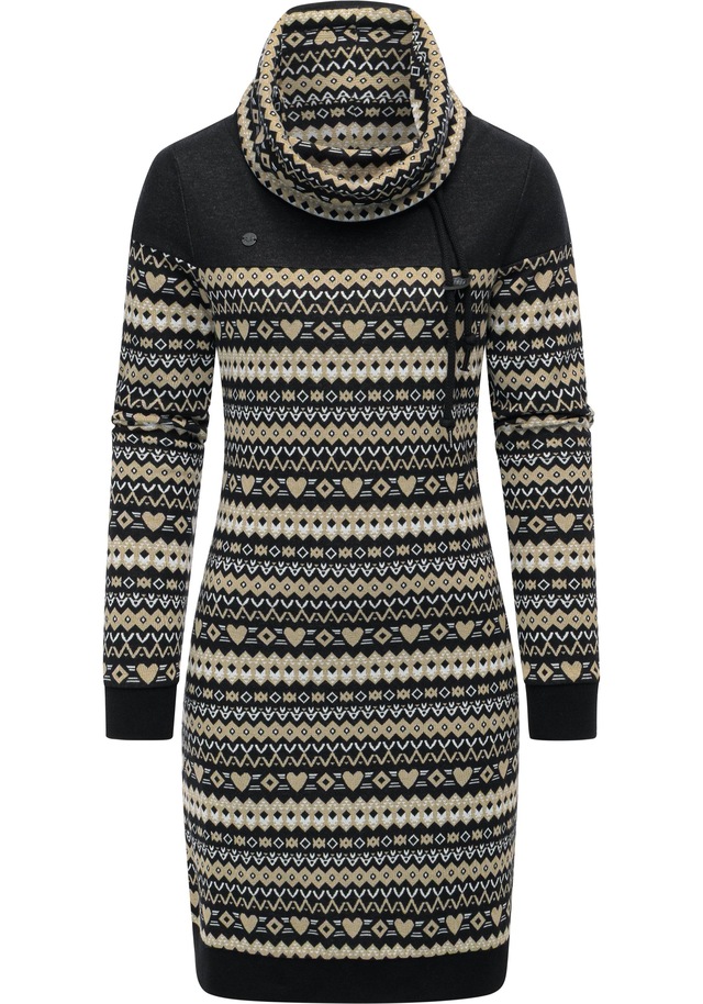Ragwear Sweatkleid »Chlloe Jacquard YOUMODO« Ohne Taschen stylisches Langarmkleid mit verspieltem Print