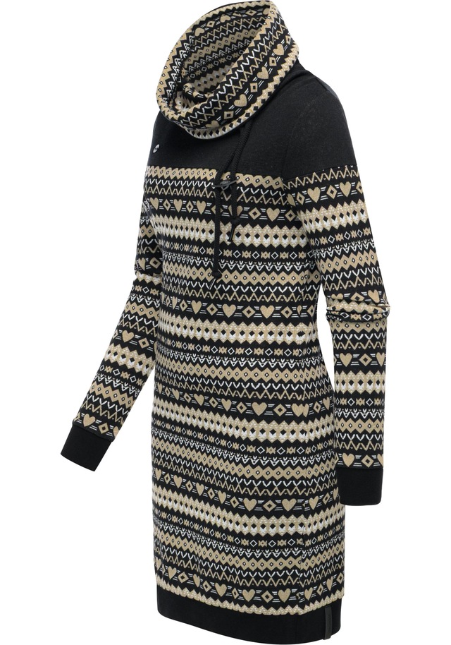 Ragwear Sweatkleid »Chlloe Jacquard YOUMODO« Ohne Taschen stylisches Langarmkleid mit verspieltem Print