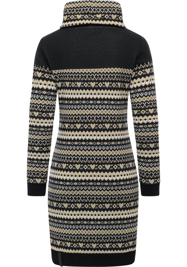 Ragwear Sweatkleid »Chlloe Jacquard YOUMODO« Ohne Taschen stylisches Langarmkleid mit verspieltem Print