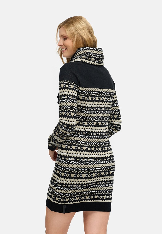 Ragwear Sweatkleid »Chlloe Jacquard YOUMODO« Ohne Taschen stylisches Langarmkleid mit verspieltem Print