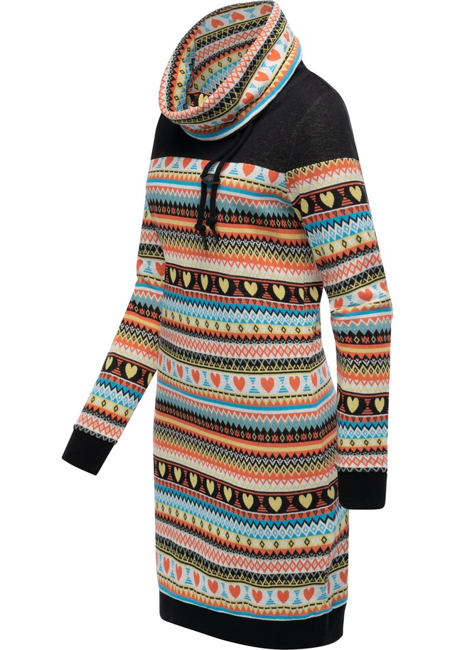 Ragwear Sweatkleid »Chlloe Jacquard YOUMODO« Ohne Taschen stylisches Langarmkleid mit verspieltem Print