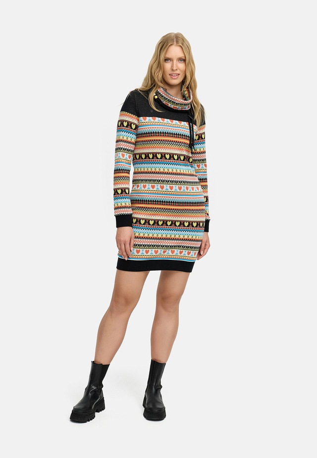 Ragwear Sweatkleid »Chlloe Jacquard YOUMODO« Ohne Taschen stylisches Langarmkleid mit verspieltem Print