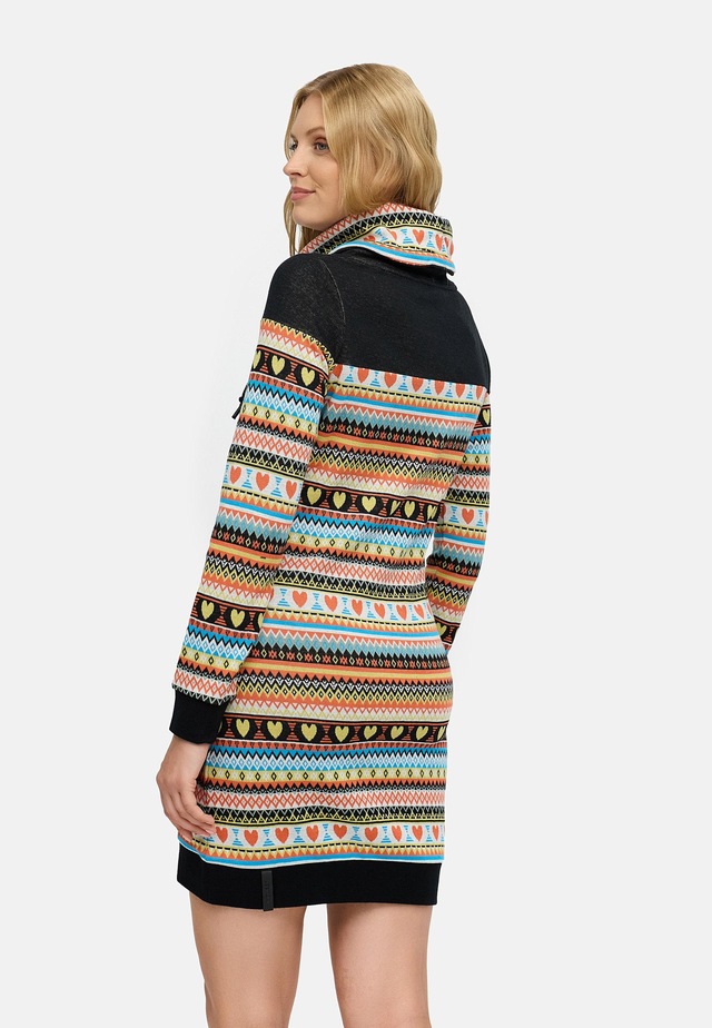 Ragwear Sweatkleid »Chlloe Jacquard YOUMODO« Ohne Taschen stylisches Langarmkleid mit verspieltem Print