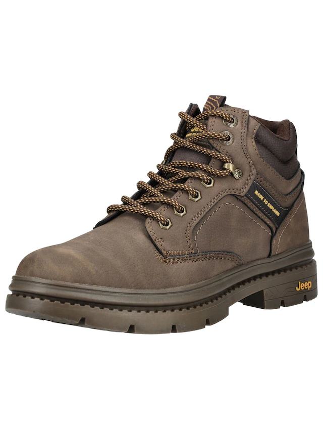 Jeep Schnürstiefelette »Jeep Stiefelette Lederimitat/Textil«