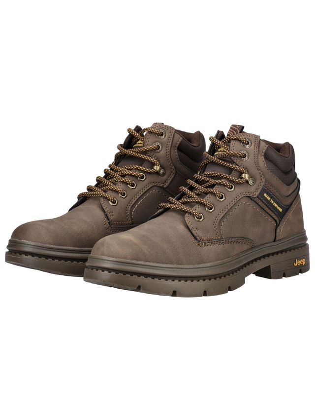 Jeep Schnürstiefelette »Jeep Stiefelette Lederimitat/Textil«