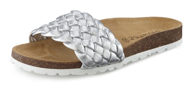 Vivance Pantolette »Mule, Sandale, offener Schuh, Sommerschuh,« NEU mit komfortablem Korkfußbett & weicher Innensohle aus Leder