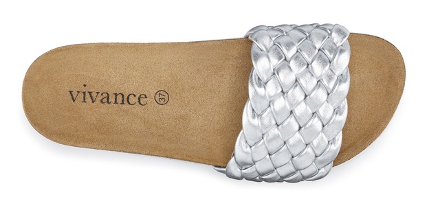 Vivance Pantolette »Mule, Sandale, offener Schuh, Sommerschuh,« NEU mit komfortablem Korkfußbett & weicher Innensohle aus Leder