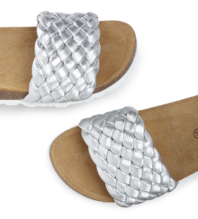 Vivance Pantolette »Mule, Sandale, offener Schuh, Sommerschuh,« NEU mit komfortablem Korkfußbett & weicher Innensohle aus Leder