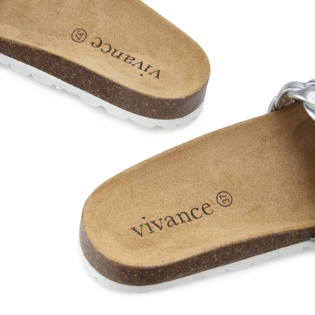 Vivance Pantolette »Mule, Sandale, offener Schuh, Sommerschuh,« NEU mit komfortablem Korkfußbett & weicher Innensohle aus Leder