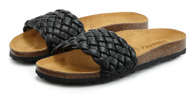 Vivance Pantolette »Mule, Sandale, offener Schuh, Sommerschuh,« NEU mit komfortablem Korkfußbett & weicher Innensohle aus Leder
