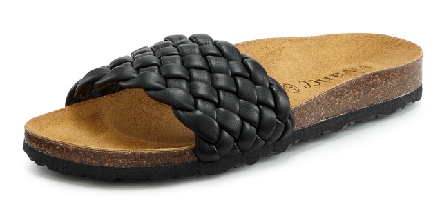 Vivance Pantolette »Mule, Sandale, offener Schuh, Sommerschuh,« NEU mit komfortablem Korkfußbett & weicher Innensohle aus Leder