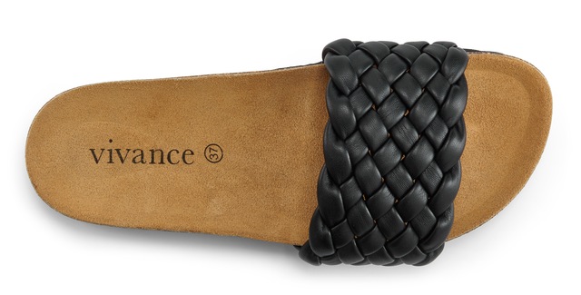 Vivance Pantolette »Mule, Sandale, offener Schuh, Sommerschuh,« NEU mit komfortablem Korkfußbett & weicher Innensohle aus Leder