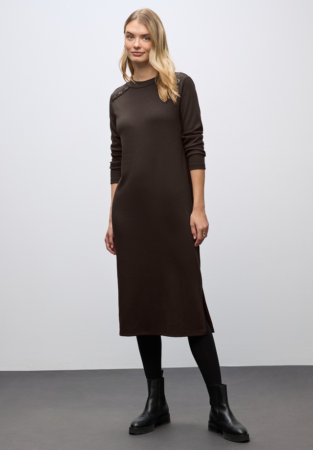 STREET ONE Midikleid Ohne Taschen in Unifarbe