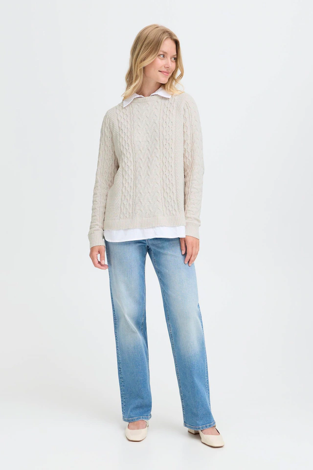 OXMO Strickfleece-Pullover »Strickpullover OXFSanvi«