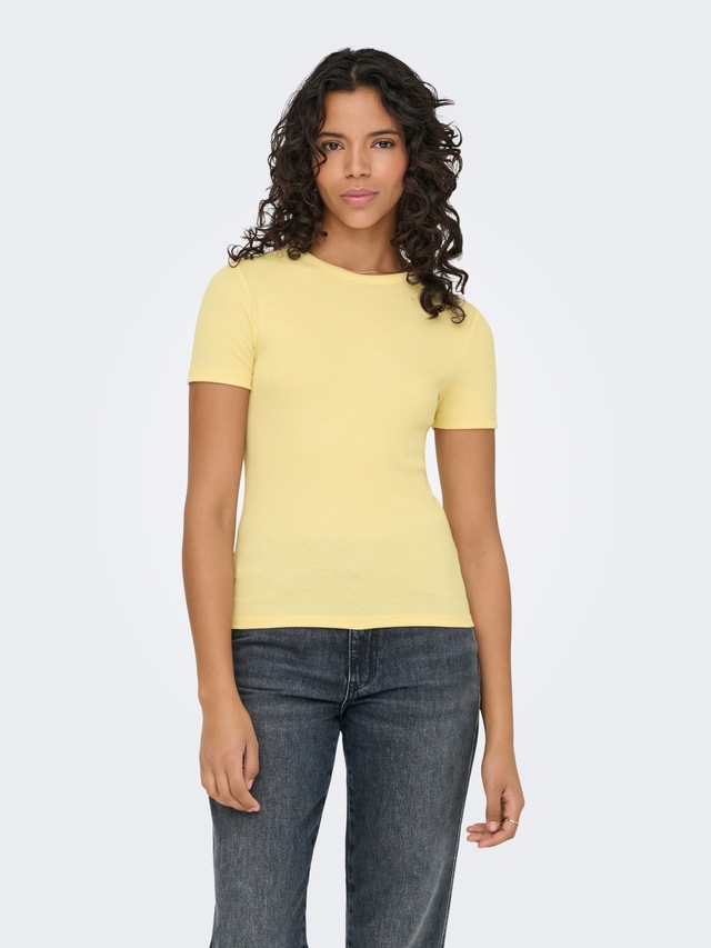 ONLY Kurzarmshirt »ONLJUNE S/S TEE JRS NOOS« Materialmix