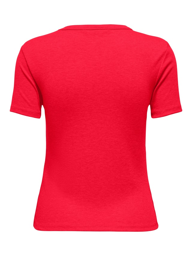 ONLY Kurzarmshirt »ONLJUNE S/S TEE JRS NOOS« Materialmix