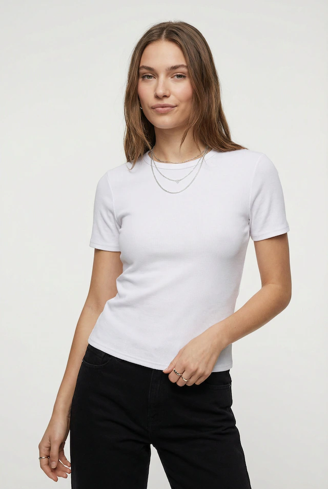 ONLY Kurzarmshirt »ONLJUNE S/S TEE JRS NOOS« Materialmix