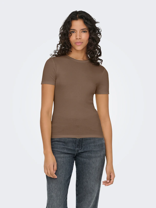 ONLY Kurzarmshirt »ONLJUNE S/S TEE JRS NOOS« Materialmix