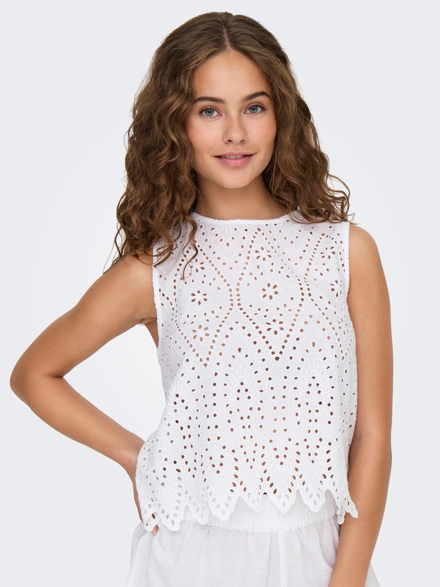 ONLY Spitzentop »ONLTULUM SL EMB TOP NOOS WVN«