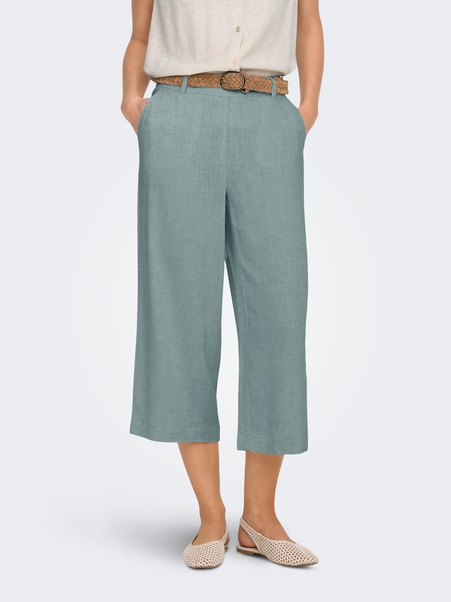 ONLY Culotte »ONLSIESTA HW LIN BL CLEAN CULOT PNT NOOS« mit Leinen