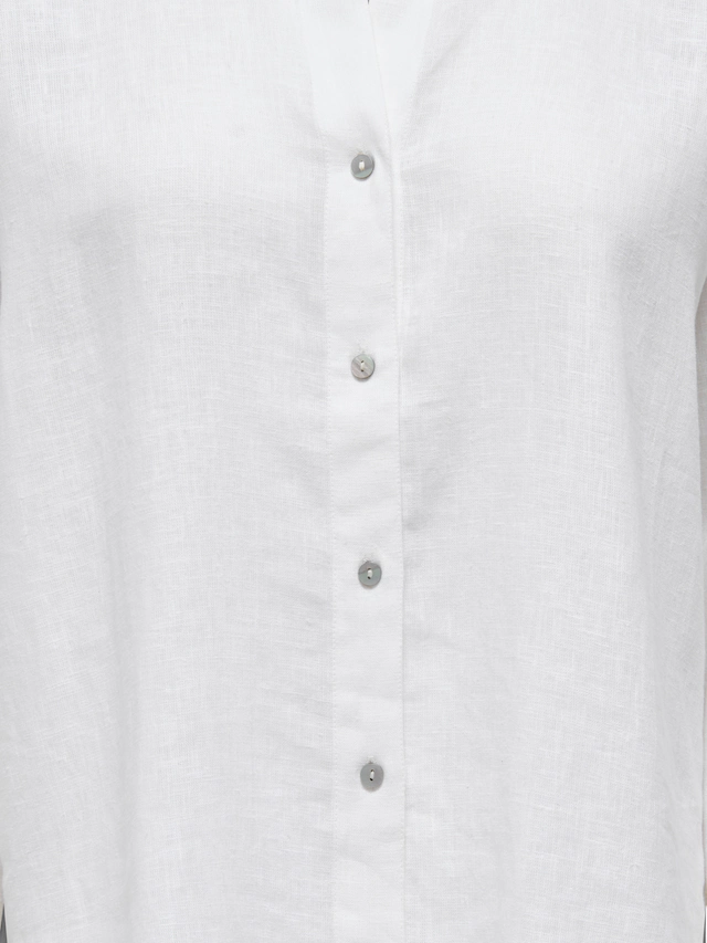 ONLY Hemdbluse »ONLBRUXELLES V- LS LIN BL SHIRT PNT NOOS« mit Leinen