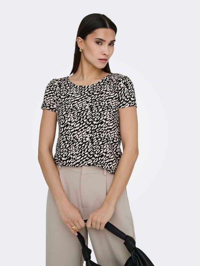 ONLY Kurzarmshirt »ONLBERA BACK LACE UP S/S TOP JRS NOOS«