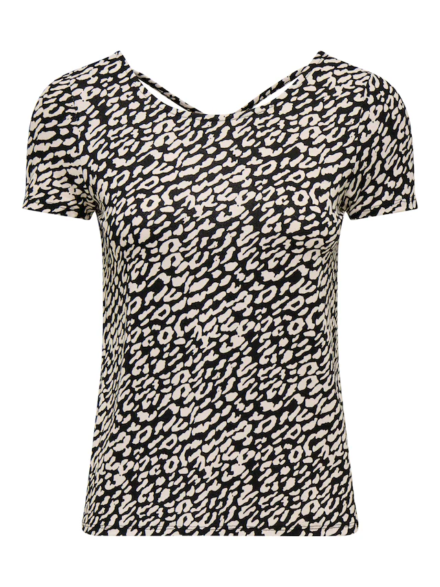 ONLY Kurzarmshirt »ONLBERA BACK LACE UP S/S TOP JRS NOOS«