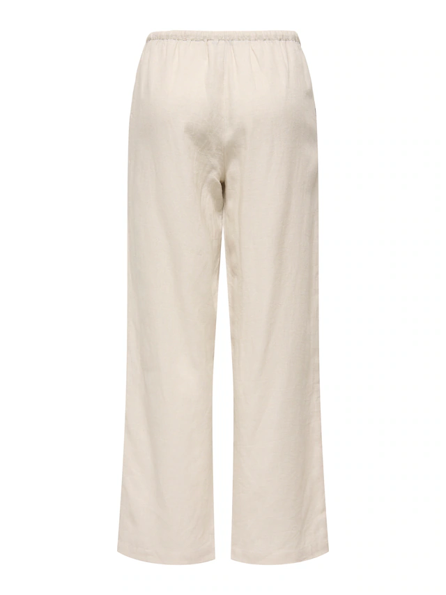 ONLY Schlupfhose »ONLBRUXELLES MW LIN BL TIE PANT PNT NOOS« Sommerhose mit Leinen