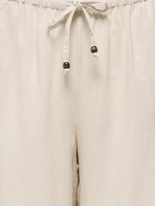 ONLY Schlupfhose »ONLBRUXELLES MW LIN BL TIE PANT PNT NOOS« Sommerhose mit Leinen