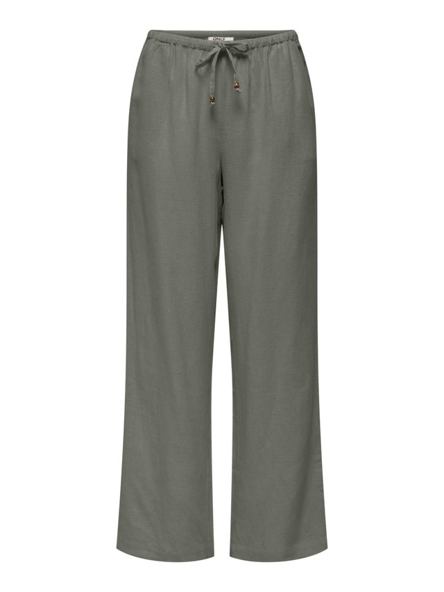 ONLY Schlupfhose »ONLBRUXELLES MW LIN BL TIE PANT PNT NOOS« Sommerhose mit Leinen