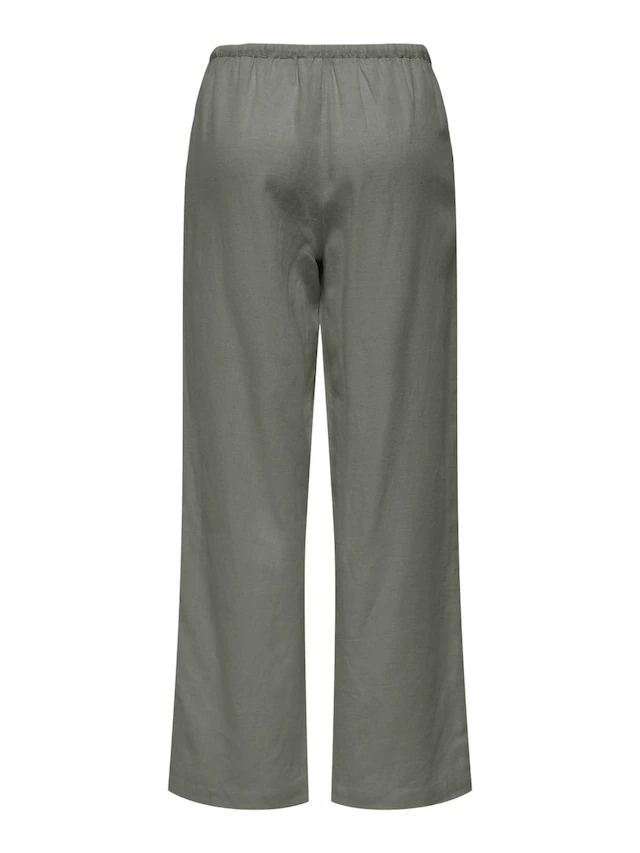 ONLY Schlupfhose »ONLBRUXELLES MW LIN BL TIE PANT PNT NOOS« Sommerhose mit Leinen