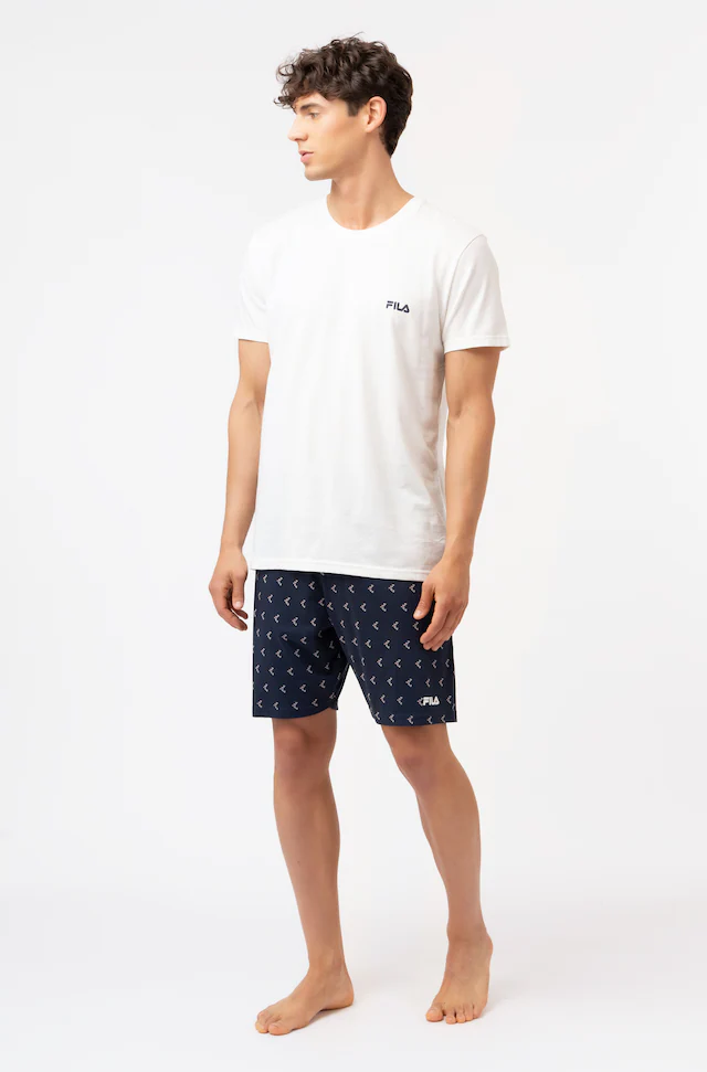 Fila Shorty 2 mit Rundhalsausschnitt, Kurzarm, Cotton
