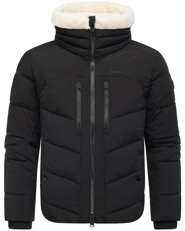 Stone Harbour Steppjacke »Ansello XX« ohne Kapuze Gesteppte Herrenjacke mit Teddy-Kunstfell-Kragen