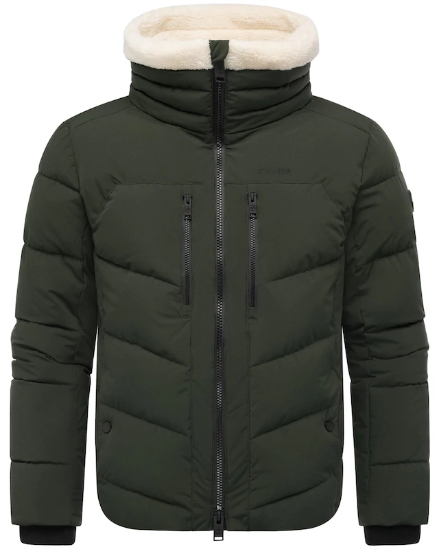 Stone Harbour Steppjacke »Ansello XX« ohne Kapuze Gesteppte Herrenjacke mit Teddy-Kunstfell-Kragen