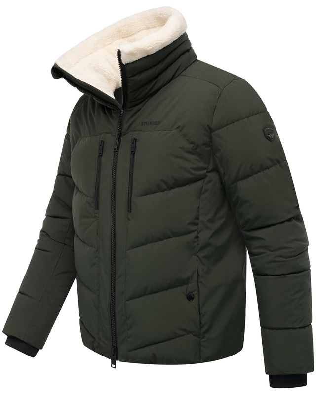 Stone Harbour Steppjacke »Ansello XX« ohne Kapuze Gesteppte Herrenjacke mit Teddy-Kunstfell-Kragen