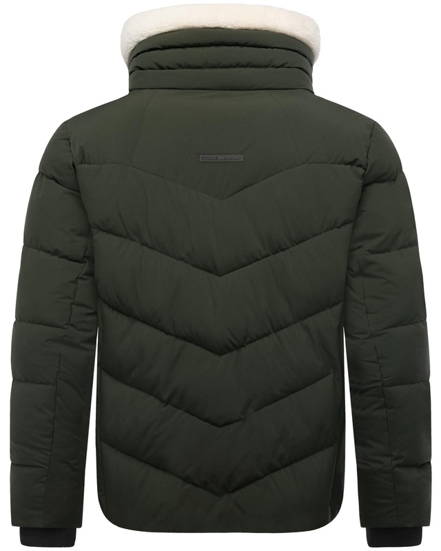 Stone Harbour Steppjacke »Ansello XX« ohne Kapuze Gesteppte Herrenjacke mit Teddy-Kunstfell-Kragen