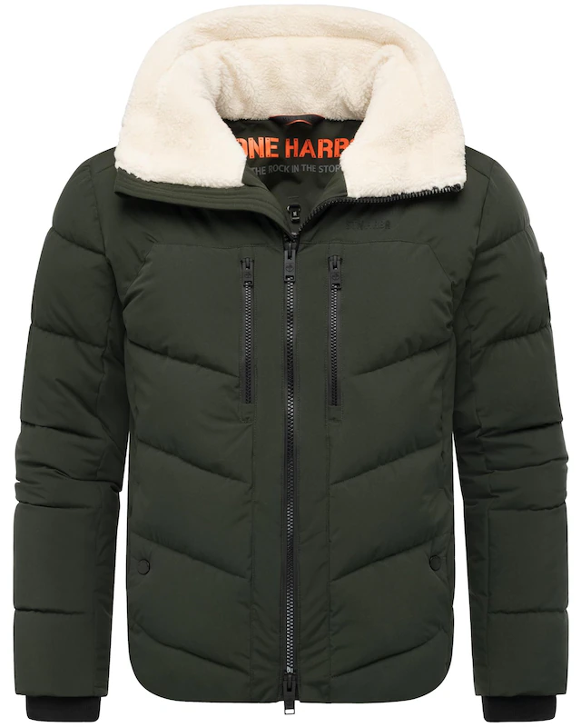 Stone Harbour Steppjacke »Ansello XX« ohne Kapuze Gesteppte Herrenjacke mit Teddy-Kunstfell-Kragen