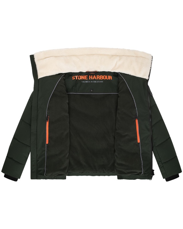 Stone Harbour Steppjacke »Ansello XX« ohne Kapuze Gesteppte Herrenjacke mit Teddy-Kunstfell-Kragen